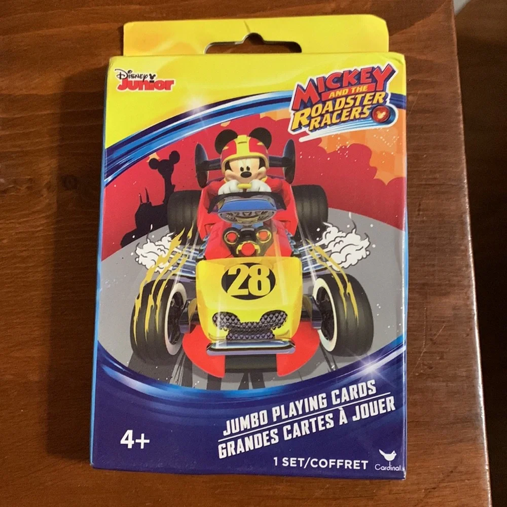 Disney Pixar Cars Puzzle and Mickey Mouse Jumbo Playing Cards Set
